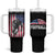 Football Players Tumbler With Handle US American Flag Game Day Sport Team Vintage Patriotic