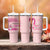 Breast Cancer Awareness Tumbler With Handle In October We Wear Pink Cute Gnome