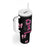 Breast Cancer Survivor Tumbler With Handle Pink Ribbon Sunflower USA Flag