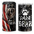 Gifts For Dad 4 in 1 Can Cooler Tumbler Dada Bear American Flag - Wonder Print Shop