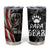 Gifts For Dad Tumbler Cup Dada Bear American Flag