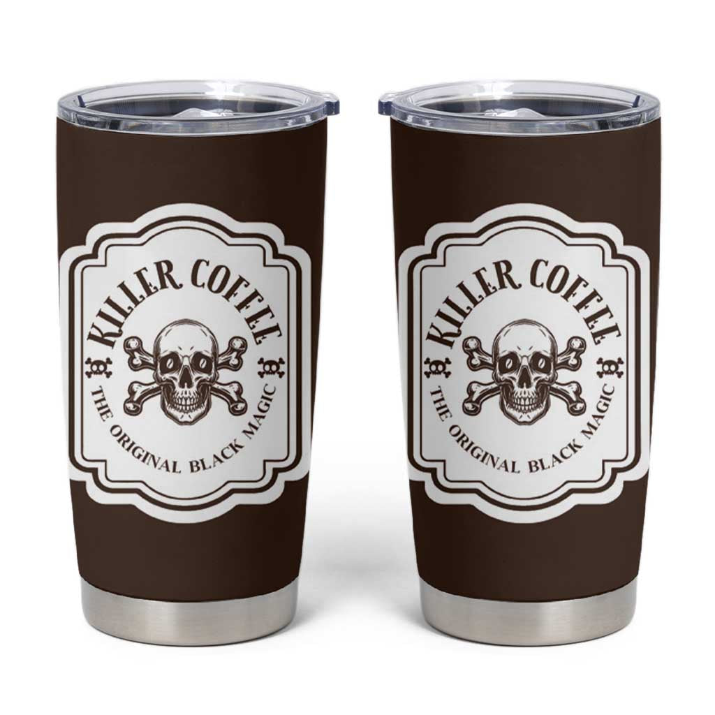 Skull Coffee Lovers Gift Tumbler Cup Halloween Skeleton Killer - Wonder Print Shop