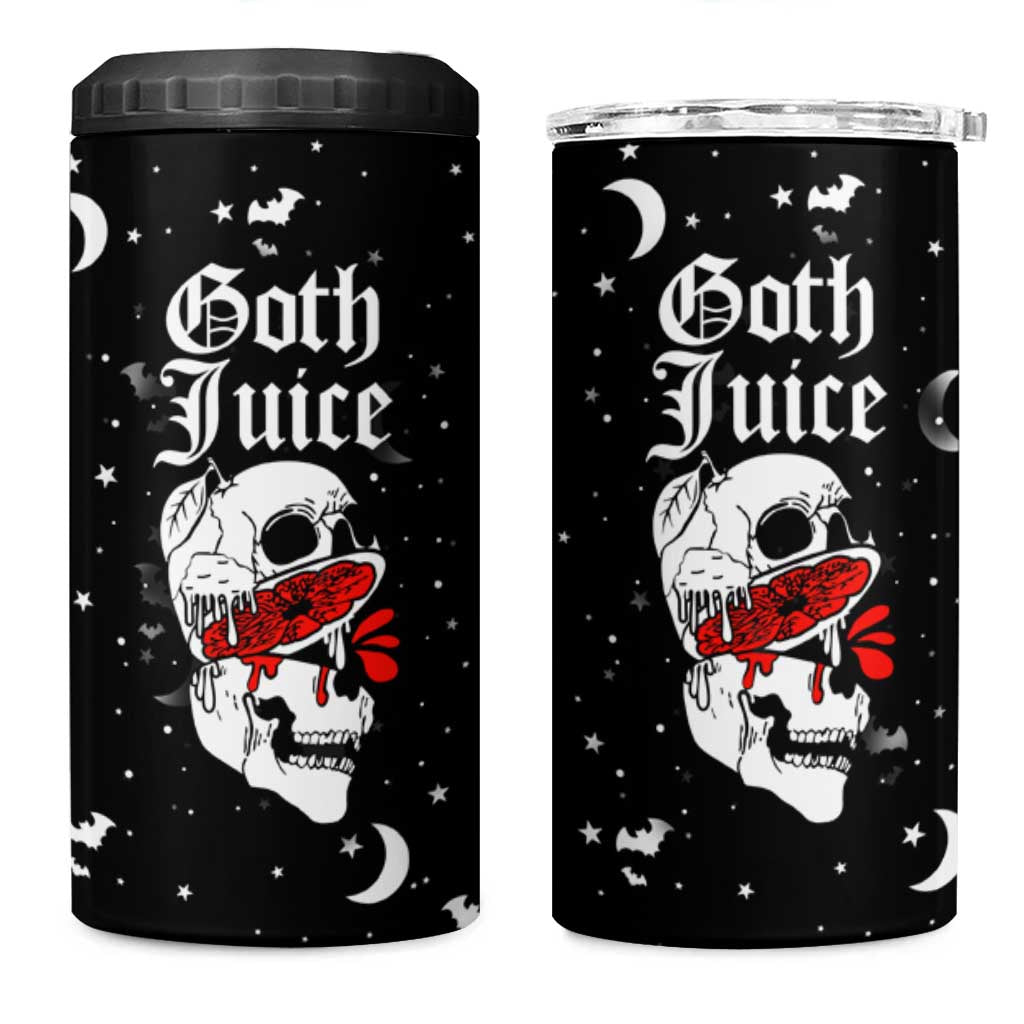 Goth Juice 4 in 1 Can Cooler Tumbler Halloween Skull Lovers Spooky Gifts for Women - Wonder Print Shop