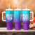 Suicide Prevention Awareness Tumbler With Handle Teal Purple Ribbon Stay World Needs You Call 988 Mental Health Groovy