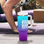 Suicide Prevention Awareness Tumbler With Handle Teal Purple Ribbon Stay World Needs You Call 988 Mental Health Groovy