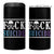 Suicide Prevention Awareness 4 in 1 Can Cooler Tumbler Teal Purple Fuck Suicide Skull and Crossbones Skeleton - Wonder Print Shop