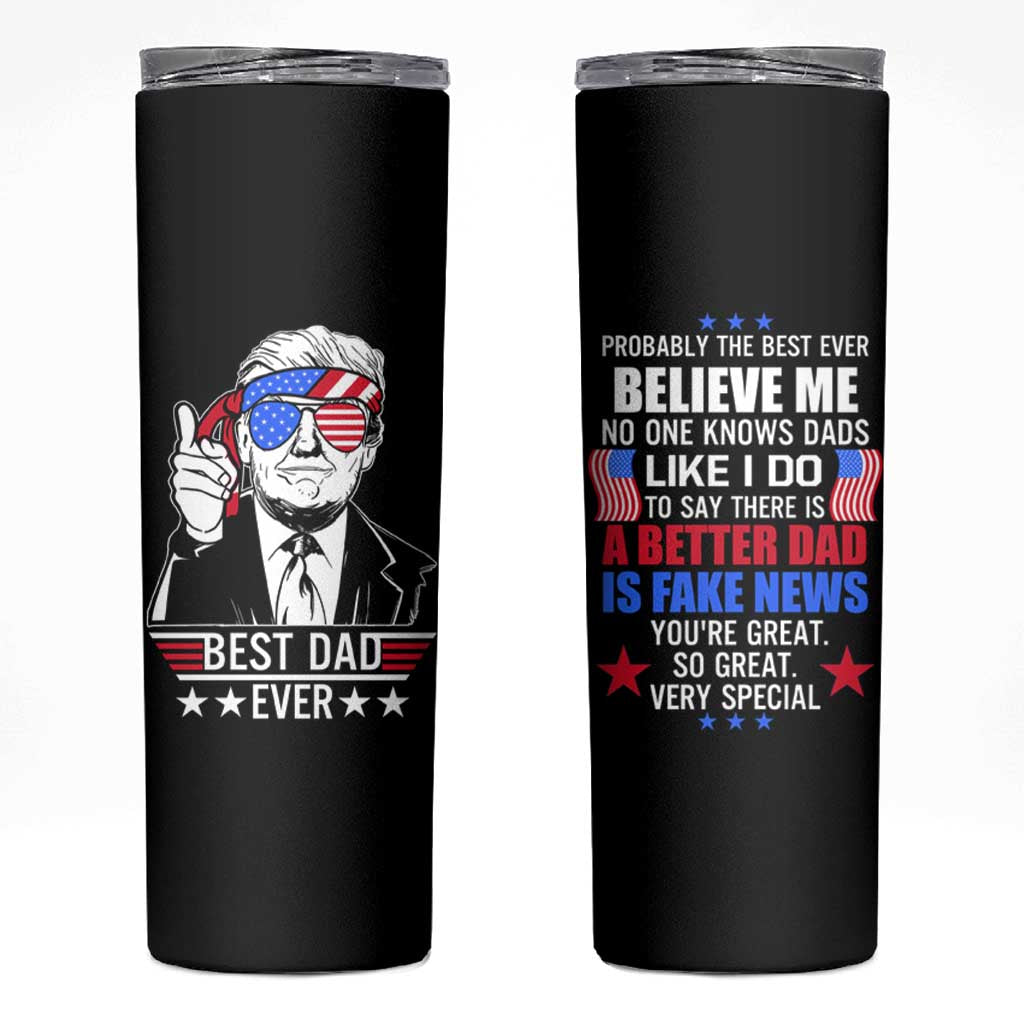 Christmas Gifts for Dad Skinny Tumbler Best Dad Ever American Flag