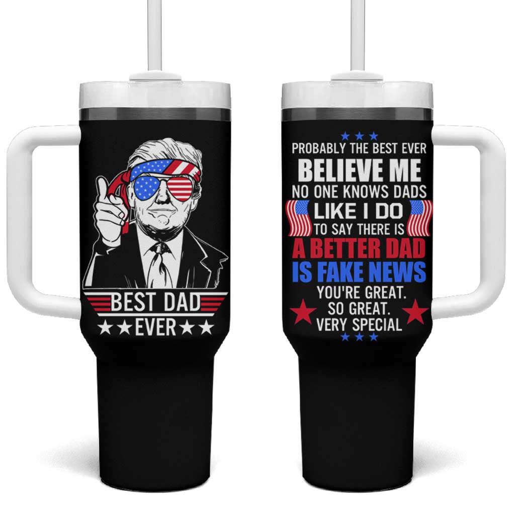 Christmas Gifts for Dad Tumbler With Handle Best Dad Ever American Flag