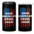 Funny Beer Alcohol Drunk 4 in 1 Can Cooler Tumbler Make America Drunk Again American Flag USA 4th July - Wonder Print Shop