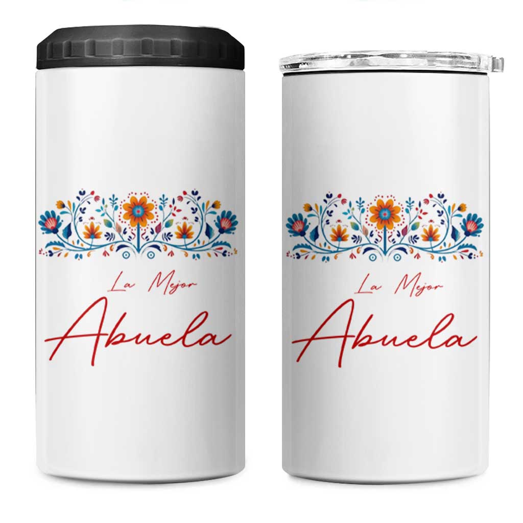 Grandma Gifts in Spanish 4 in 1 Can Cooler Tumbler La Mejor Abuela Gift - Wonder Print Shop