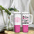 Breast Cancer Awareness Tumbler With Handle Pink Ribbon My God is Stronger Than Cancer Christian Gift