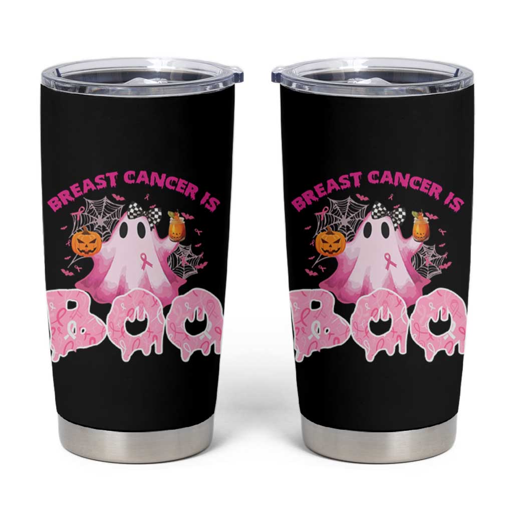 Breast Cancer Awareness Tumbler Cup Pink Ribbon Boojee Halloween Support The Fighters