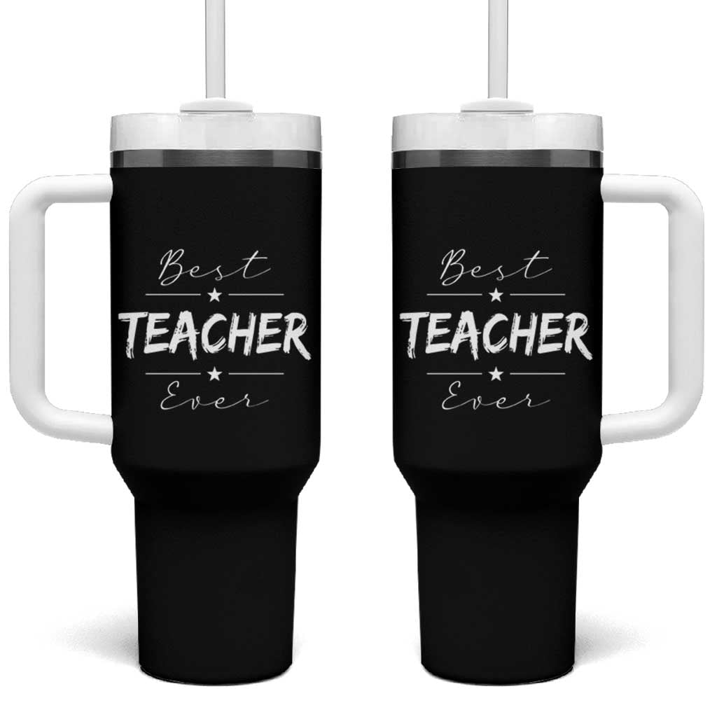 Best Teacher Ever Tumbler With Handle Happy Teachers Day Gift