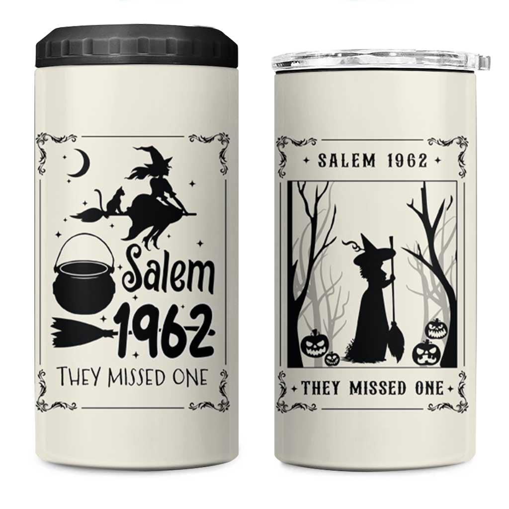 Witch Halloween 4 in 1 Can Cooler Tumbler Women Girls Trip Salem 1692 They Missed One - Wonder Print Shop