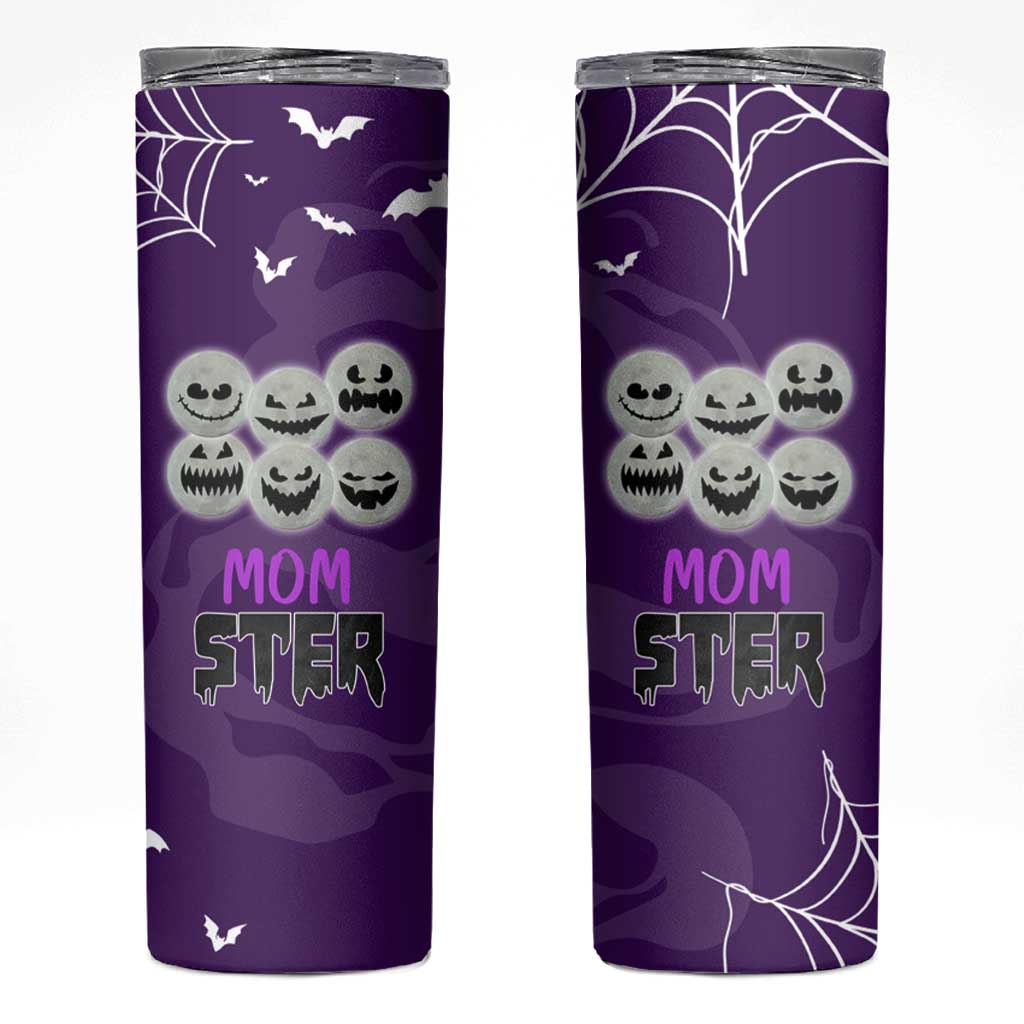 Halloween Mom Skinny Tumbler Momster Spooky Season Funny Mama Gift for Mom Ster - Wonder Print Shop