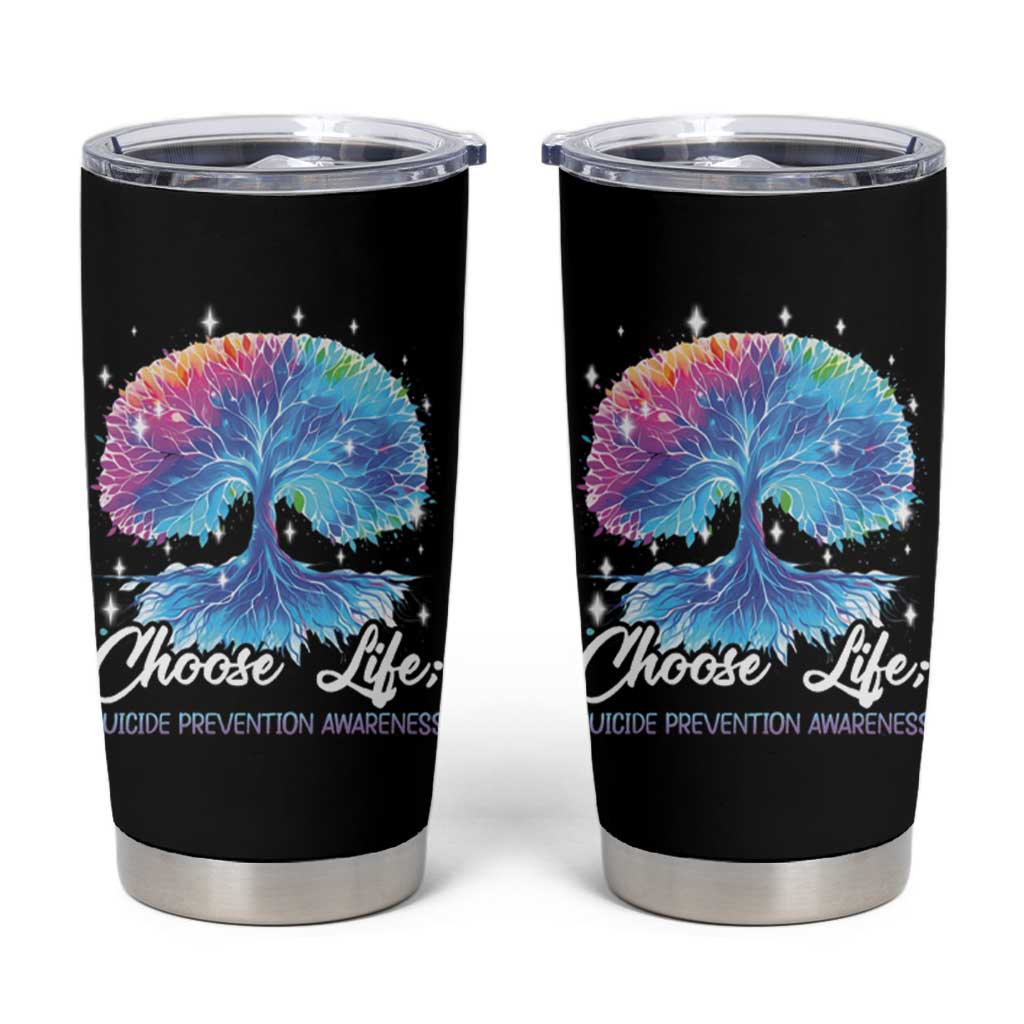 Suicide Prevention Awareness Tumbler Cup Teal Purple Choose Life Support You Matter Therapist Psychologist