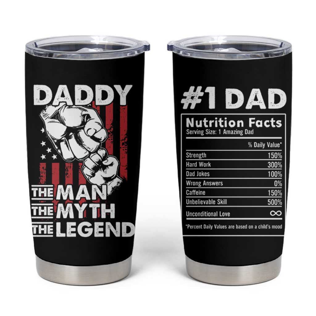 Christmas Gifts for Dad Tumbler Cup Daddy The Man The Myth The Legend American Flag Father's Day