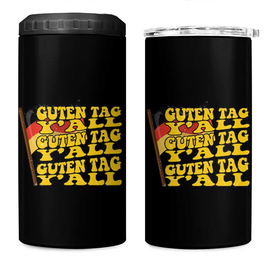 Oktoberfest German Flag 4 in 1 Can Cooler Tumbler Prost Guten Tag Y'all Beer Festival - Wonder Print Shop