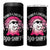 Breast Cancer Is Boo Sheet 4 in 1 Can Cooler Tumbler Halloween Pink Ghost - Wonder Print Shop