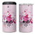 Pink Ghost Halloween 4 in 1 Can Cooler Tumbler Funny Breast Cancer Ribbon - Wonder Print Shop