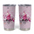 Pink Ghost Halloween Tumbler Cup Funny Breast Cancer Ribbon