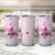 Pink Ghost Halloween Tumbler Cup Funny Breast Cancer Ribbon