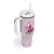 Pink Ghost Halloween Tumbler With Handle Funny Breast Cancer Ribbon