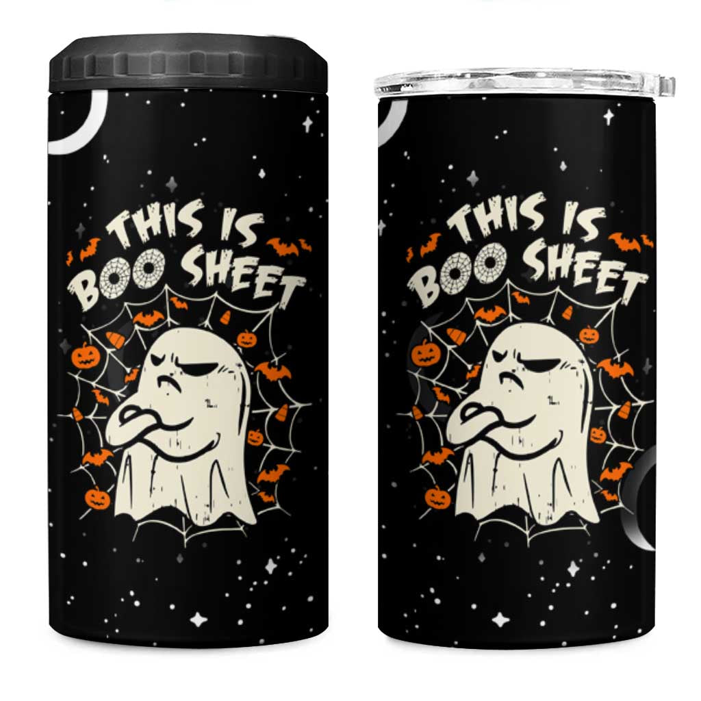 This Is Boo Sheet Cute Ghost 4 in 1 Can Cooler Tumbler Funny Halloween Costume - Wonder Print Shop