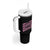 Breast Cancer Awareness Tumbler With Handle Warrior Not a Worrier Inspirational Words