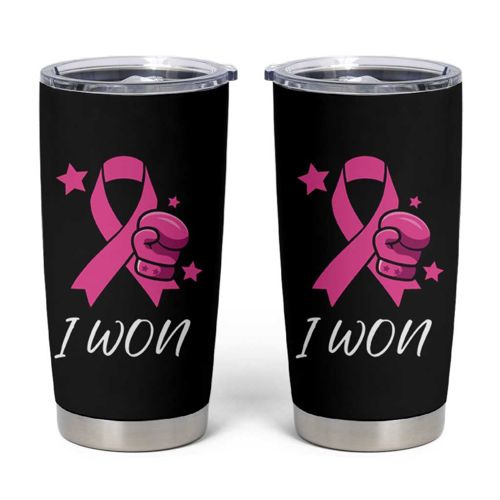 Breast Cancer Awareness Tumbler Cup Pink Ribbon Support The Fighters