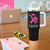 Breast Cancer Awareness Tumbler With Handle Pink Ribbon Support The Fighters