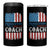 Harris Walz 4 in 1 Can Cooler Tumbler Prosecutor And The Coach 2024 Vintage American Flag - Wonder Print Shop