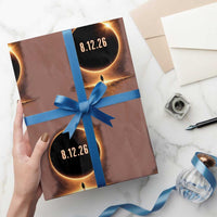 Total Solar Eclipse 2026 Wrapping Paper Roll August 12th Totality Gift