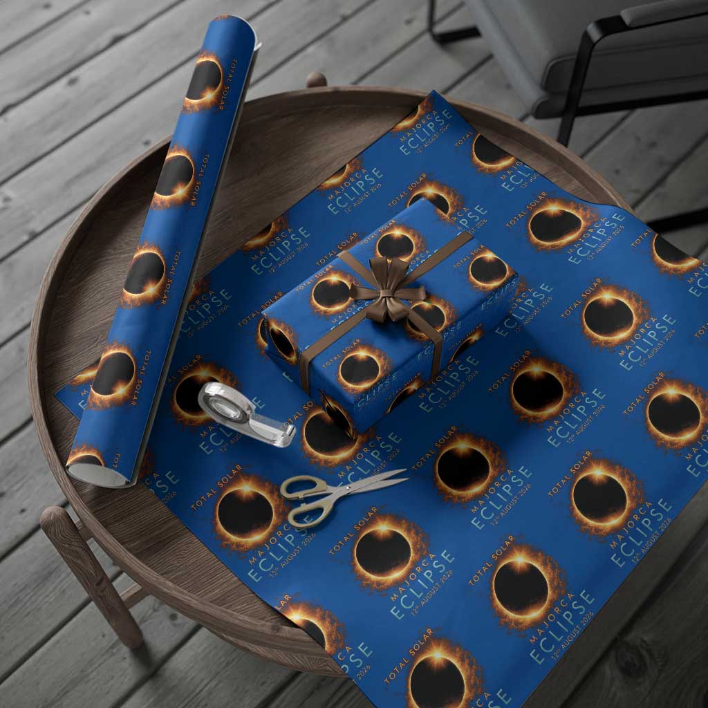 Total Solar Eclipse Wrapping Paper Roll 12th August 2026 Majorca Totality