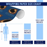 Total Solar Eclipse Wrapping Paper Roll 12th August 2026 Majorca Totality