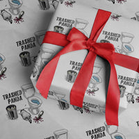 Trashed Panda Wrapping Paper Roll Funny Drunk Racoon Meme - Wonder Print Shop