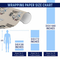 Trashed Panda Wrapping Paper Roll Funny Drunk Racoon Meme - Wonder Print Shop