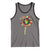 Juneteenth Tank Top Sunflower with Raised Fist Black History African American