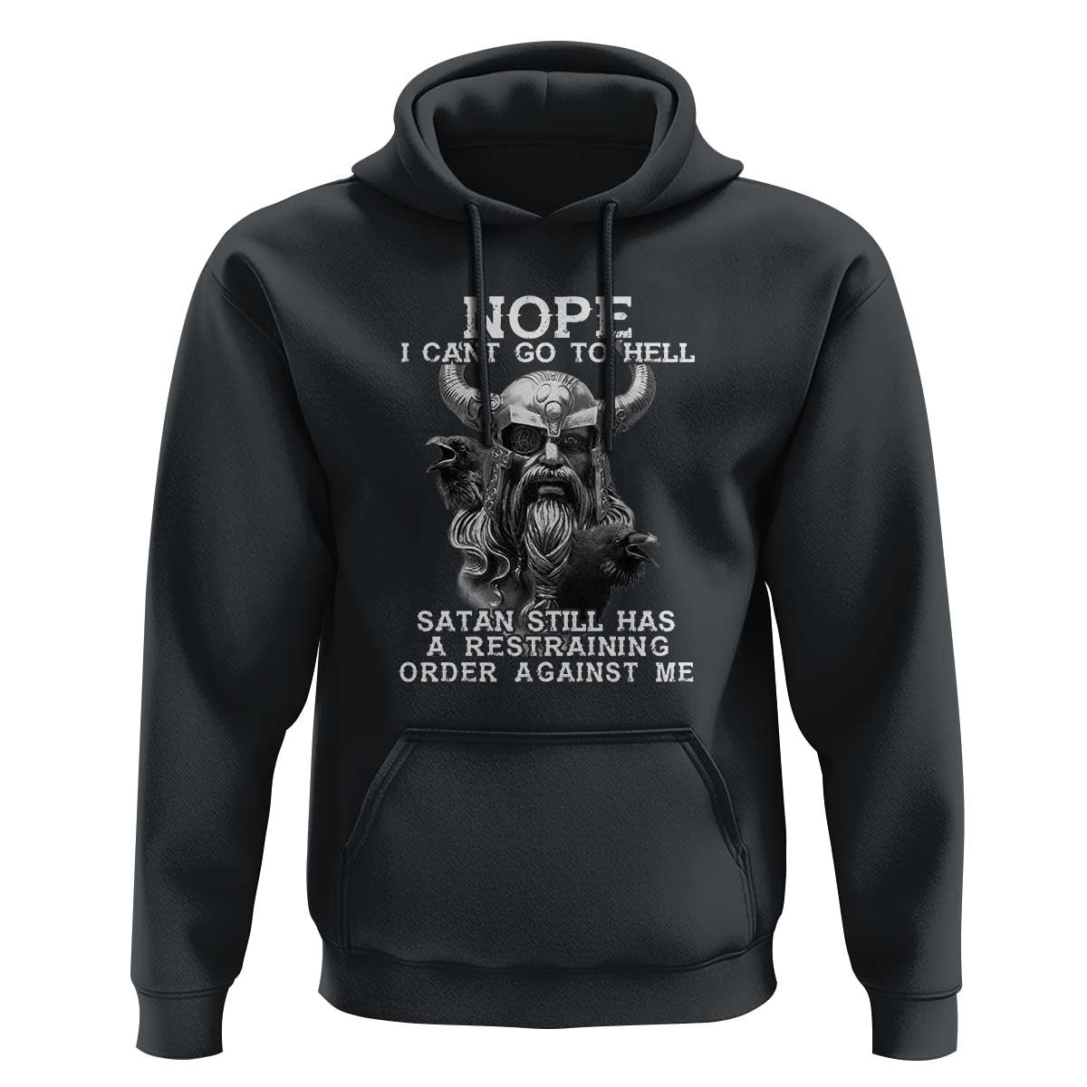 Odin Hoodie Norse Mythology with Huginn & Muninn - Viking God Design