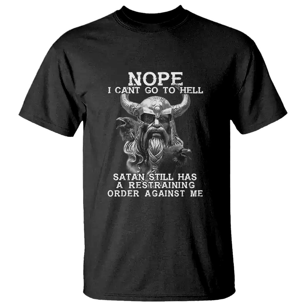 Odin T Shirt Norse Mythology with Huginn & Muninn - Viking God Design - Wonder Print Shop