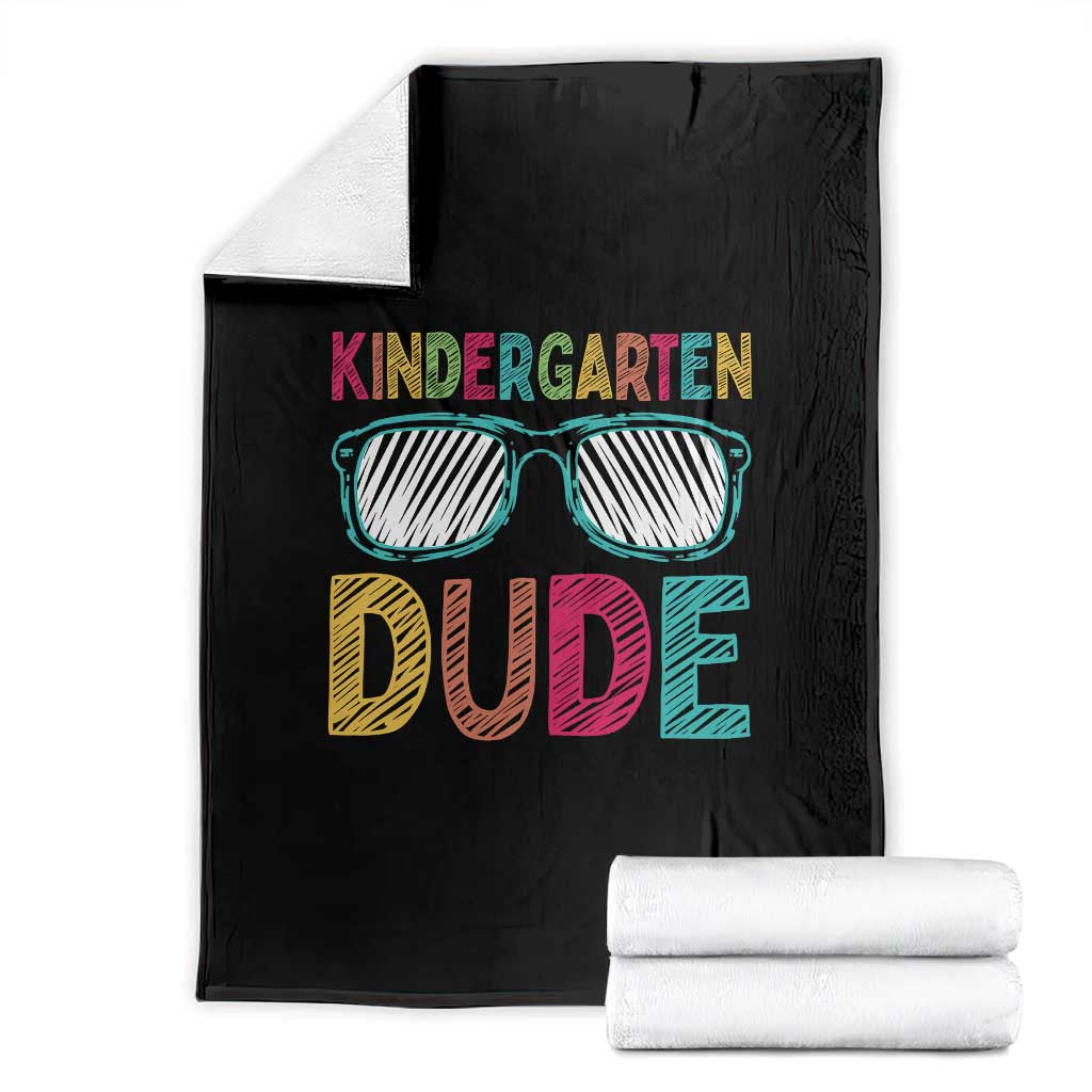 Kindergarten Dude Throw Blanket Funny First Day Back to School Student