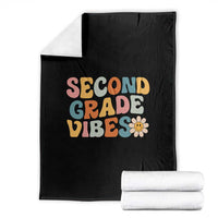 Groovy Retro Second Grade Vibes Throw Blanket Back to School 2nd Grade Team