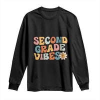 Groovy Retro Second Grade Vibes Long Sleeve Shirt Back to School 2nd Grade Team