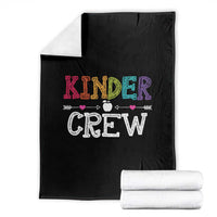 Kinder Crew Funny Kindergarten Throw Blanket Teacher and Student Back to School