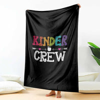 Kinder Crew Funny Kindergarten Throw Blanket Teacher and Student Back to School
