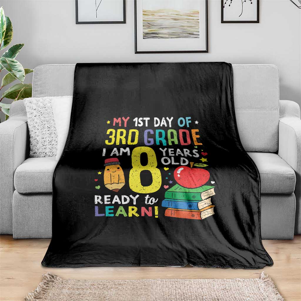 Hello 3rd Grade Throw Blanket Boys and Girls First Day Back to School Gift