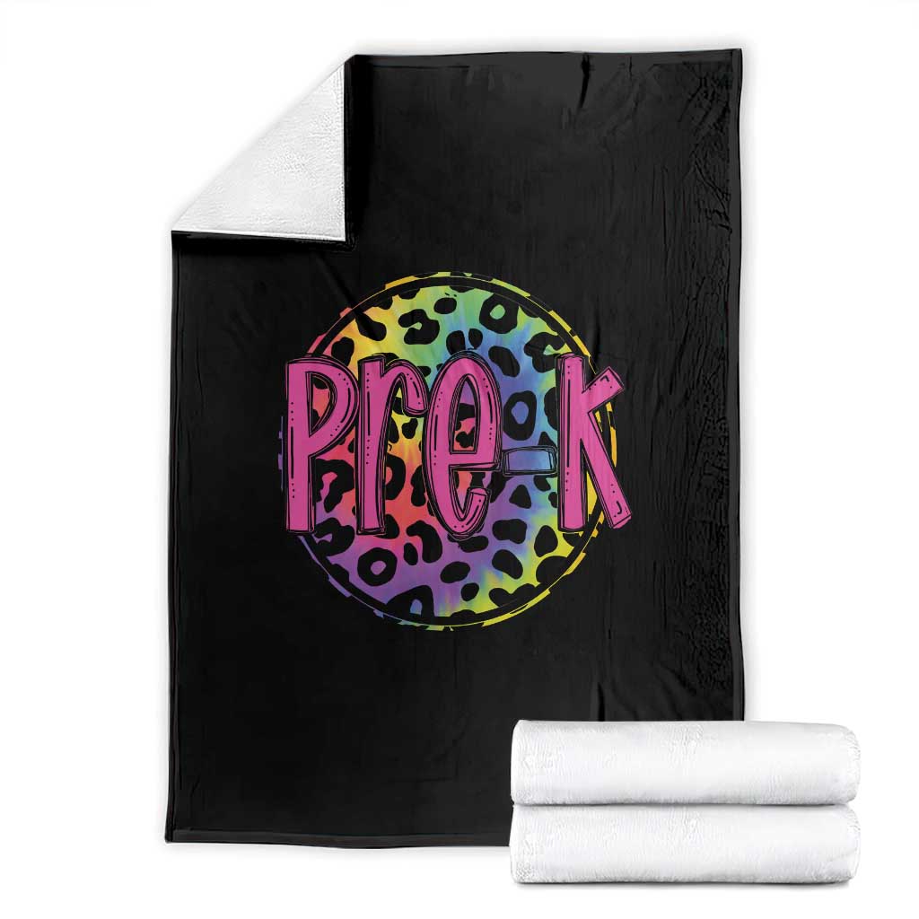 Pre-Kindergarten Neon Leopard Effect Printing Throw Blanket Wild About PreK Teacher Student Gift