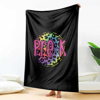 Pre-Kindergarten Neon Leopard Effect Printing Throw Blanket Wild About PreK Teacher Student Gift