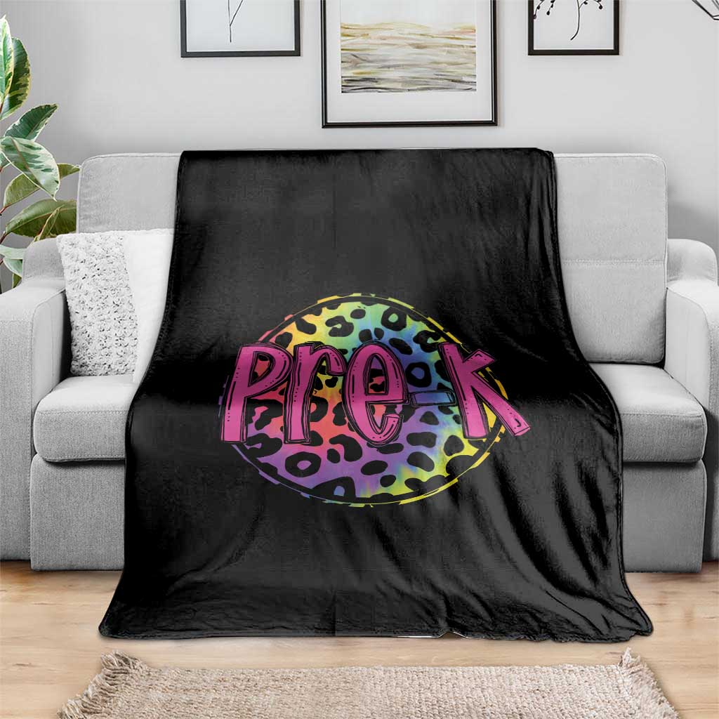 Pre-Kindergarten Neon Leopard Effect Printing Throw Blanket Wild About PreK Teacher Student Gift
