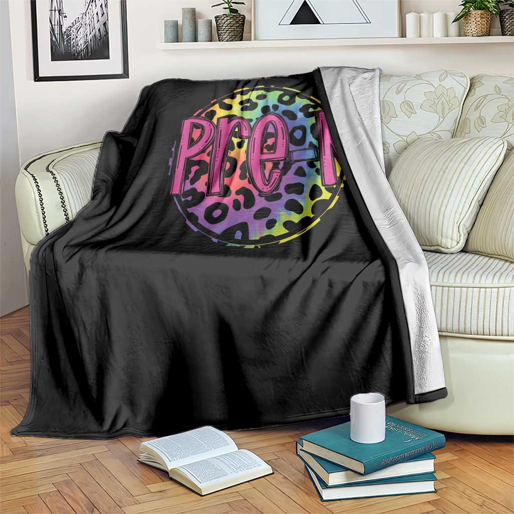 Pre-Kindergarten Neon Leopard Effect Printing Throw Blanket Wild About PreK Teacher Student Gift